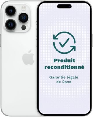 Smartphone APPLE iPhone 14 Pro Max Argent 128Go Excellent État avec Batterie Neuve Parfait état reconditionné disponible sur Boulanger