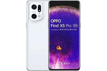 Smartphone find x5 pro blanc 6.7 pouces RAM 12 Go stockage 256 Go État correct Oppo reconditionné disponible sur Darty