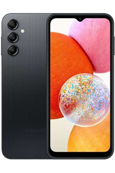 Smartphone Galaxy A14 noir 6.6 stockage 128 Go État correct Samsung reconditionné disponible sur Darty