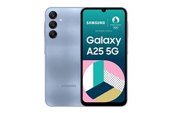Acheter Smartphone Galaxy A25 6.5"" 5G Double nano SIM 256 Go Bleu État correct - 202,00 € Smartphone Galaxy A25 6.5"" 5G Double nano SIM 256 Go Bleu État correct Samsung reconditionné disponible sur Darty