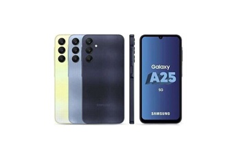Smartphone Galaxy A25 bleu 6.5 RAM 6 Go stockage 128 Go État correct Samsung reconditionné disponible sur Darty
