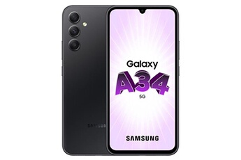 Smartphone Galaxy A34 6,6" 5G Nano SIM 128 Go Noir Très bon état Samsung reconditionné disponible sur Darty