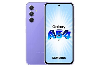 Smartphone Galaxy A54 6,4" 5G Nano SIM 128 Go Lavande Bon état Samsung reconditionné disponible sur Darty