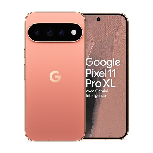 Smartphone Google Pixel 11 Pro XL 6.73" OLED 5G Double SIM 256 Go Rose Pêche État correct Google reconditionné disponible sur Fnac | Dero
