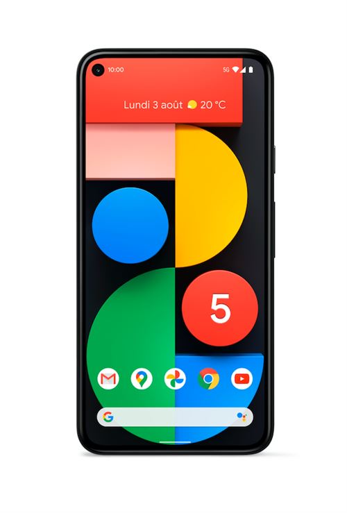 Smartphone Google Pixel 5 Simplement Noir 128Go 5G État correct Google reconditionné disponible sur Fnac