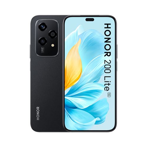 Smartphone Honor 200 Lite 6,7"" 5G Double nano SIM 256 Go Noir État correct Honor reconditionné disponible sur Fnac
