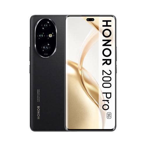 Smartphone Honor 200 Pro 6,78" 5G Double nano SIM 512 Go Noir État correct Honor reconditionné disponible sur Fnac