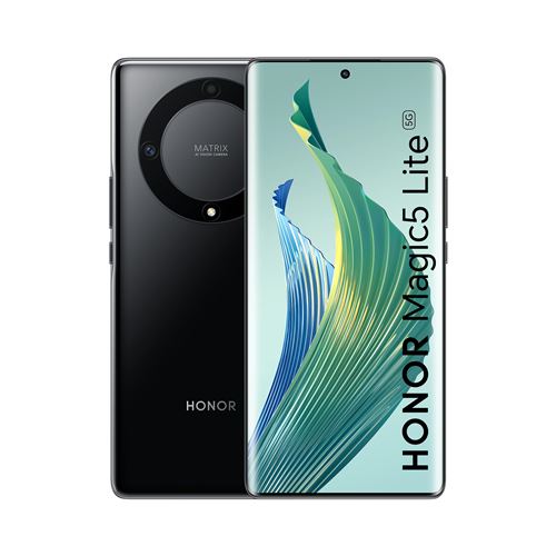 Smartphone Honor Magic5 Lite 6.67" 5G Double nano SIM 256 Go Noir minuit État correct Honor reconditionné disponible sur Fnac
