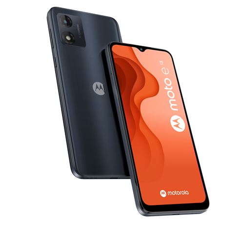 Smartphone Motorola E13 6,5"" Double nano SIM 64 Go Noir cosmique État correct Motorola reconditionné disponible sur Fnac