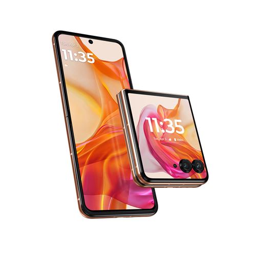 Smartphone Motorola Razr50 Ultra 6,9" 5G Nano SIM 512 Go Orange Peach Fuzz État correct Motorola reconditionné disponible sur Fnac