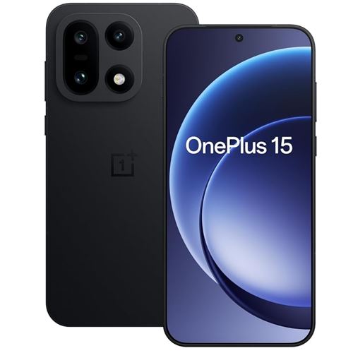 Smartphone OnePlus 15 5G 16Go RAM 512Go Noir 6.78" 165Hz Tri-Chip AI Snapdragon 8 Elite Gen5 7300mAh Version Globale CPH2747 État correct reconditionné disponible sur Fnac