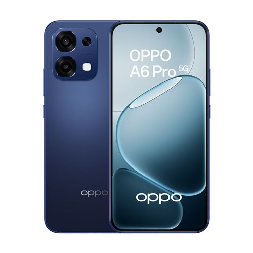 Smartphone Oppo A6 Pro 6,57” 5G Double nano SIM 256 Go Noir État correct Oppo reconditionné disponible sur Fnac