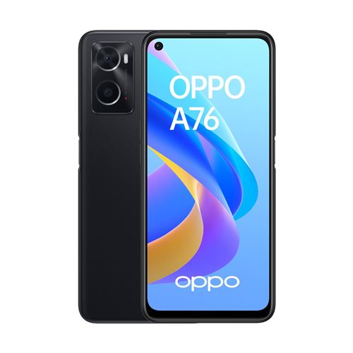 Smartphone Oppo A76 6,56" 128 Go Double SIM Noir brillant État correct Oppo reconditionné disponible sur Fnac