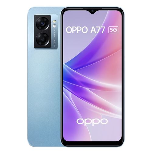 Smartphone Oppo A77 6,5"" Double nano SIM 128 Go 5G Bleu État correct - 288,99 € Smartphone Oppo A77 6,5"" Double nano SIM 128 Go 5G Bleu État correct Oppo reconditionné disponible sur Fnac