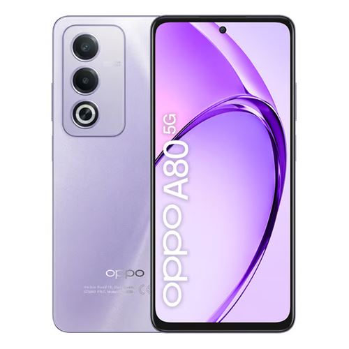 Smartphone Oppo a80 violet 6.67 pouces RAM 8 Go 256 Go État correct N/A reconditionné disponible sur Fnac