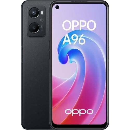 Smartphone Oppo A96 128 Go 4G Noir 2022 État correct reconditionné disponible sur Fnac