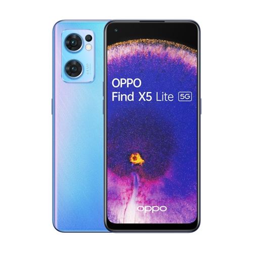 Smartphone Oppo Find X5 Lite 6,43"" 5G Double SIM 256 Go Bleu étoilé État correct - 212,93 € Smartphone Oppo Find X5 Lite 6,43"" 5G Double SIM 256 Go Bleu étoilé État correct Oppo reconditionné disponible sur Fnac