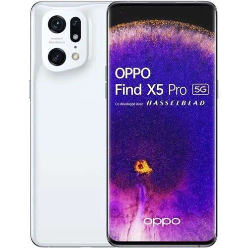 Smartphone Oppo find x5 pro blanc 6.7 pouces RAM 12 Go stockage 256 Go État correct N/A reconditionné disponible sur Fnac