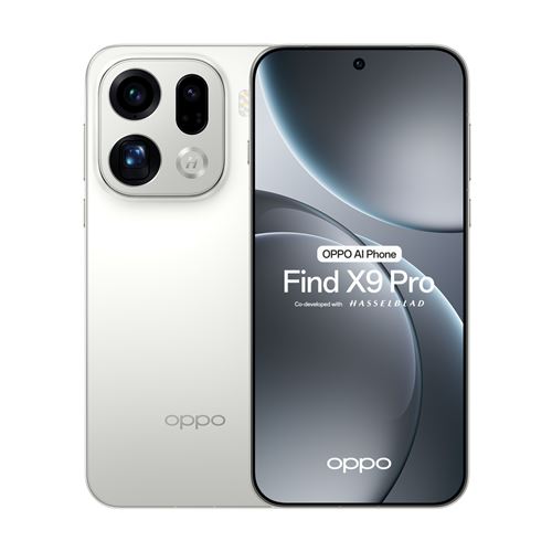 Smartphone Oppo Find X9 Pro 6,78" 5G Double nano SIM 512 Go Blanc Soie État correct reconditionné disponible sur Fnac
