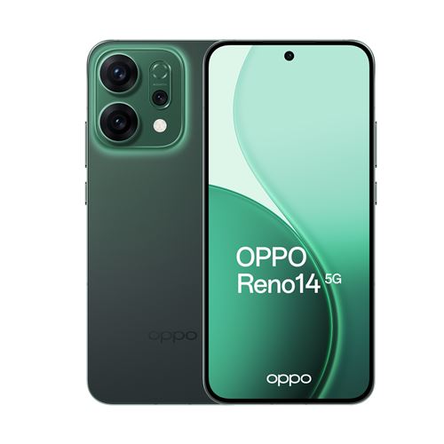 Smartphone Oppo Reno 14 6,59" 5G Double nano SIM 512 Go Vert émeraude État correct Oppo reconditionné disponible sur Fnac