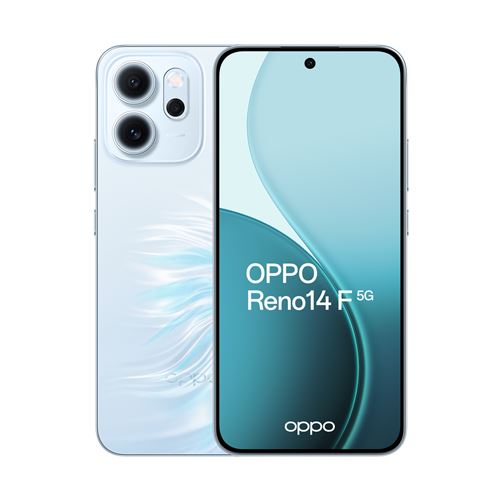 Smartphone Oppo Reno 14 F 6,57"" 5G Double nano SIM 256 Go Bleu opale État correct - 253,99 € Smartphone Oppo Reno 14 F 6,57"" 5G Double nano SIM 256 Go Bleu opale État correct Oppo reconditionné disponible sur Fnac