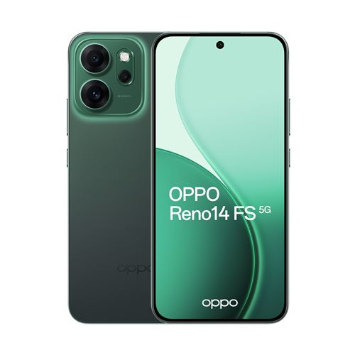 Smartphone Oppo Reno 14 FS 6,57" 5G Double nano SIM 512 Go Vert émeraude État correct Oppo reconditionné disponible sur Fnac