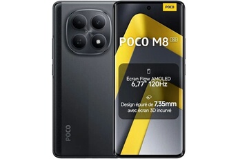 Smartphone POCO M8 5G 12Go RAM 512Go Noir Ecran 6.77"AMOLED 120Hz Snapdragon 6 Gen3 Version EU Très bon état Xiaomi reconditionné disponible sur Darty