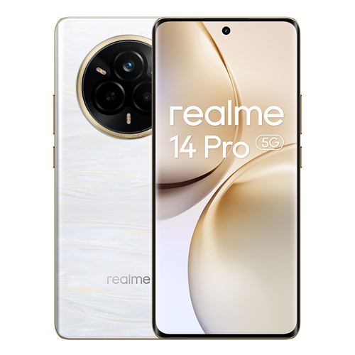 Smartphone Realme 14 Pro 6,77" 5G Double nano SIM 512 Go Blanc nacré État correct Realme reconditionné disponible sur Fnac