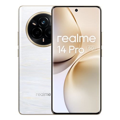 Smartphone Realme 14 Pro blanc 6.77 RAM 8 Go stockage 256 Go État correct N/A reconditionné disponible sur Fnac