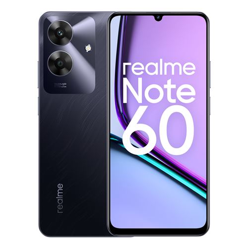 Smartphone Realme Note 60 6,74"" Double nano SIM 128 Go Noir État correct Realme reconditionné disponible sur Fnac