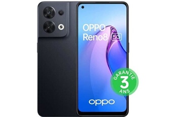 Smartphone Reno8 - 256Go - 5G - Noir Chatoyant (2022) - Reconditionné - Très bon état État correct Oppo reconditionné disponible sur Darty