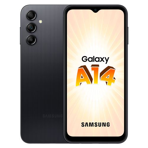 Smartphone Samsung Galaxy A14 6,6"" Nano SIM 64 Go Noir État correct Samsung reconditionné disponible sur Fnac