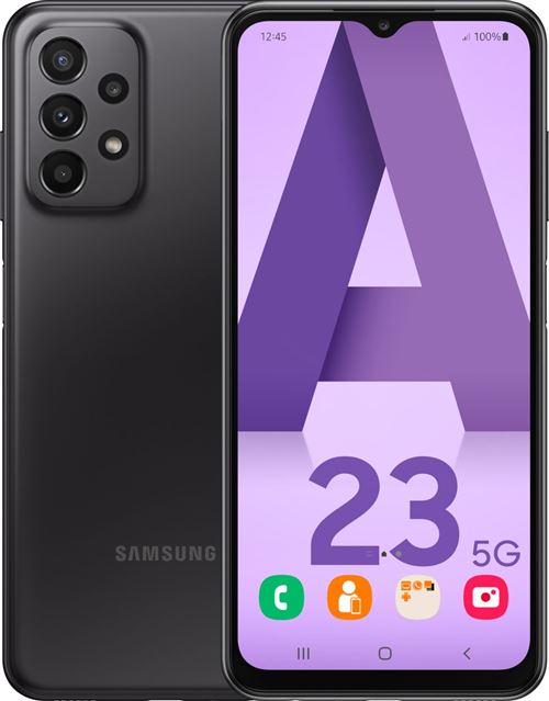 Smartphone Samsung Galaxy A23 6.6" 5G Double SIM 64 Go Noir État correct Samsung reconditionné disponible sur Fnac