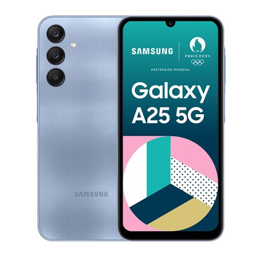 Smartphone Samsung Galaxy A25 6.5"" 5G Double nano SIM 256 Go Bleu État correct - 221,31 € Smartphone Samsung Galaxy A25 6.5"" 5G Double nano SIM 256 Go Bleu État correct Samsung reconditionné disponible sur Fnac
