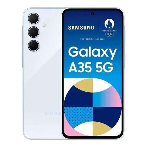 Smartphone Samsung galaxy a35 bleu 6.6 pouces RAM 6 Go stockage 128 Go État correct N/A reconditionné disponible sur Fnac