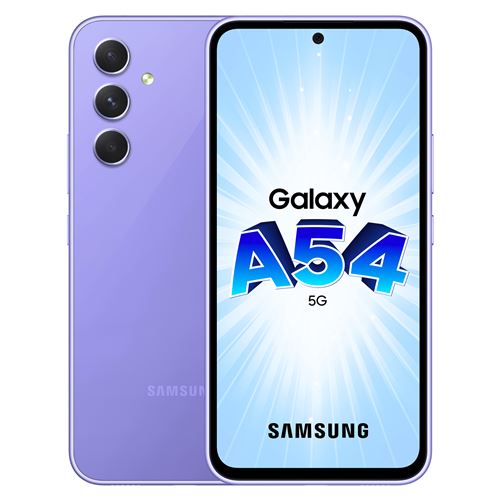 Smartphone Samsung Galaxy A54 6,4" 5G Nano SIM 128 Go Lavande État correct Samsung reconditionné disponible sur Fnac