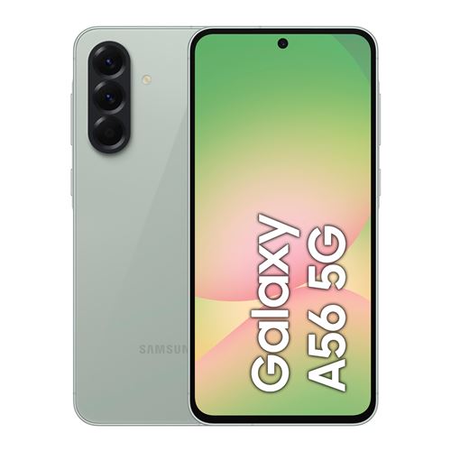 Smartphone Samsung Galaxy A56 6,7" 5G Nano SIM 128 Go Vert sauge État correct Samsung reconditionné disponible sur Fnac