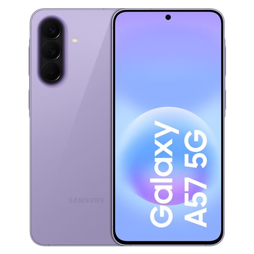 Smartphone Samsung Galaxy A57 6,7" 5G Nano SIM 256 Go Lavande Occasion Samsung reconditionné disponible sur Fnac | Dero