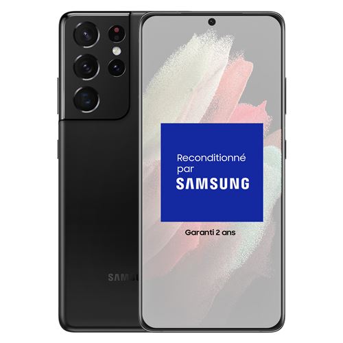 Smartphone Samsung Galaxy S21 Ultra 6,8"" 5G Double nano SIM 128 Go Noir Reconditionné Grade A État correct Samsung reconditionné disponible sur Fnac