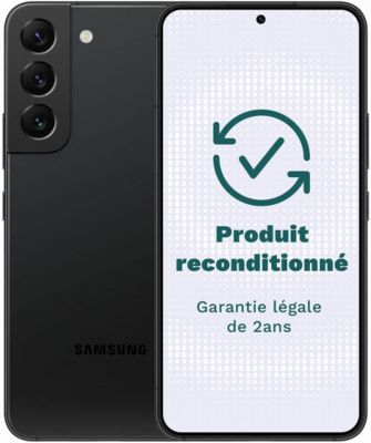 Smartphone SAMSUNG Galaxy S22 5G 128Go Noir Très Bon État avec Batterie Neuve Très bon état - 279,99 € Smartphone SAMSUNG Galaxy S22 5G 128Go Noir Très Bon État avec Batterie Neuve Très bon état reconditionné disponible sur Boulanger