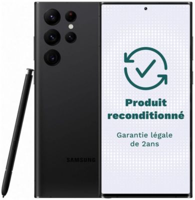 Smartphone SAMSUNG Galaxy S22 Ultra 5G Noir 128Go Excellent État Parfait état - 379,99 € Smartphone SAMSUNG Galaxy S22 Ultra 5G Noir 128Go Excellent État Parfait état reconditionné disponible sur Boulanger
