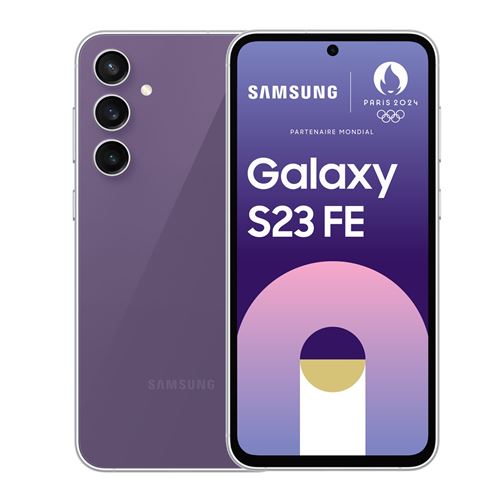 Smartphone Samsung Galaxy S23 FE 6,4" 5G Double nano SIM 256 Go Violet État correct Samsung reconditionné disponible sur Fnac