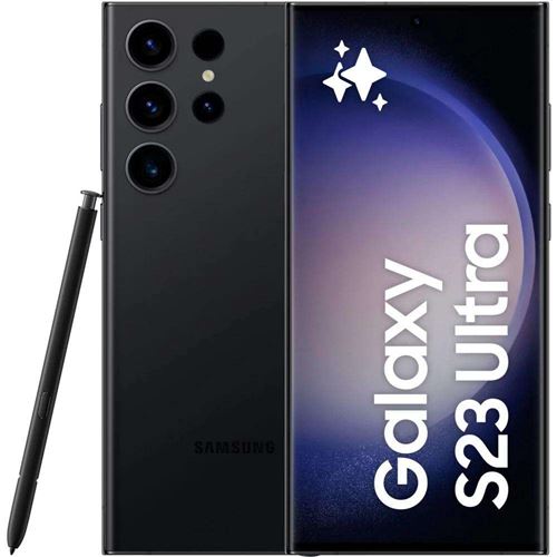 Smartphone Samsung galaxy s23 ultra noir 6.8 pouces RAM 8 Go stockage 256 Go État correct N/A reconditionné disponible sur Fnac