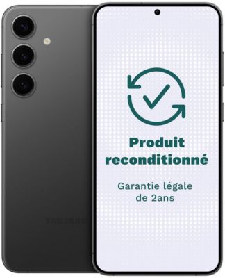 Smartphone SAMSUNG Galaxy S24 5G 256Go Noir Excellent État avec Batterie Neuve Parfait état reconditionné disponible sur Boulanger