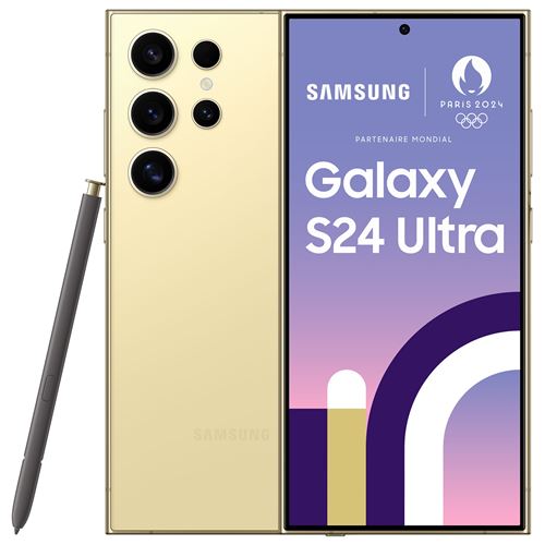 Smartphone Samsung Galaxy S24 Ultra 6,8" 5G Nano SIM 512 Go Ambre État correct Samsung reconditionné disponible sur Fnac