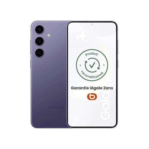 Smartphone Samsung galaxy s24 violet 6.2 pouces RAM 8 Go stockage 128 Go État correct N/A reconditionné disponible sur Fnac