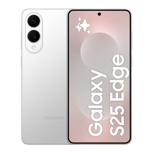 Smartphone Samsung Galaxy S25 Edge 6,7" 5G Nano SIM 512 Go Argent Titane État correct Samsung reconditionné disponible sur Fnac