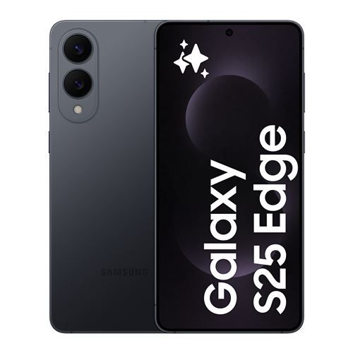 Smartphone Samsung Galaxy S25 Edge 6,7" 5G Nano SIM 512 Go Noir absolu Titane État correct reconditionné disponible sur Fnac