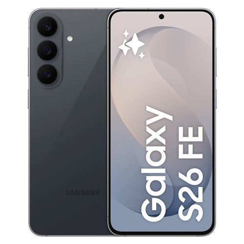 Smartphone Samsung Galaxy S26 FE 6,7" 5G Double Nano SIM 128 Go Graphite État correct Samsung reconditionné disponible sur Fnac