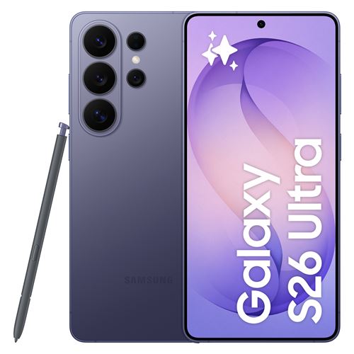 Smartphone Samsung Galaxy S26 Ultra 6,9" 5G Nano SIM 512 Go Violet État correct reconditionné disponible sur Fnac